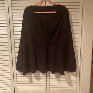 Torrid size 2 black lace blouse